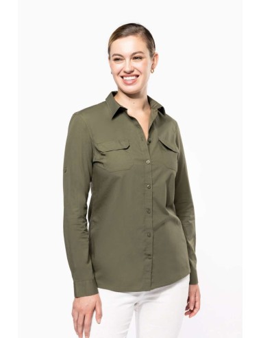 K-KA591-LADIES' LONG-SLEEVED SAFARI SHIRT